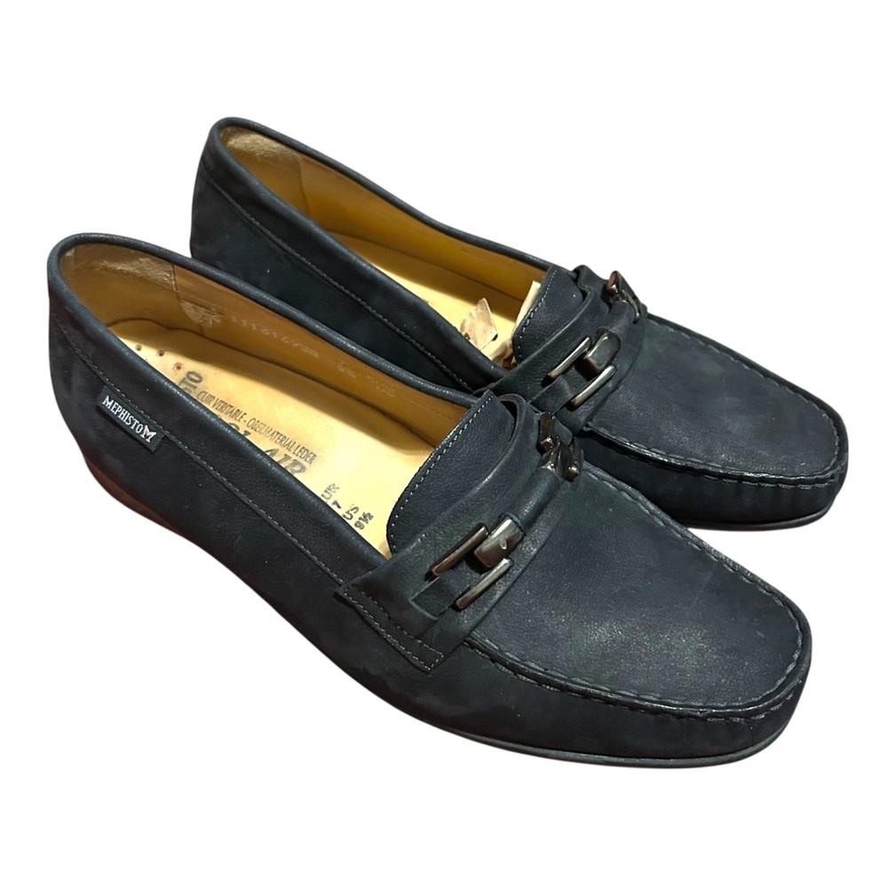 Mephisto 9.5 bit loafer leather cool air comfort quality‎ shoes slip on classic